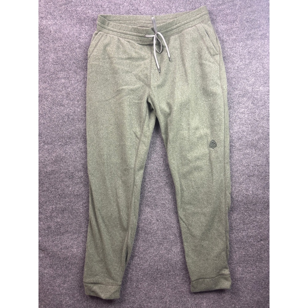 Stio Turpin Fleece Joggers Mens XL Green Tapered Leg Drawstring Sweatpants